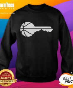 Alt Text: Nice Utah Jazz basketball key logo sweatshirt featuring team colors and stylish design for fans.