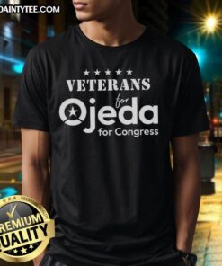 Nice Veterans For Ojeda For Congress T-Shirt featuring bold graphics supporting Ojeda's congressional campaign.