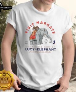 Lucy the Elephant t-shirt featuring Margate's iconic roadside attraction, celebrating America's oldest landmark.