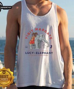 Lucy the Elephant in Margate, America's oldest roadside attraction, featured on a stylish tank top design.