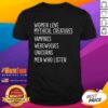 Nice Women Love Mythical Creatures Vampires Werewolves Unicorns Men Who Listen T-Shirt