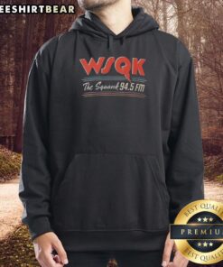 Alt Text: Nice-Wsqk-The-Squawk-94.5 Radio Retro Hoodie featuring vibrant colors and a classic design for radio fans.
