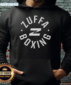 Alt Text: Person wearing Nice Zuffa Boxing Ring Walk Hoodie, showcasing stylish design and comfort for boxing fans.