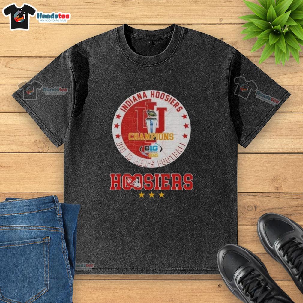 official-2025-big-10-mens-football-champions-indiana-hoosiers-washed-t-shirt 2025 Big 10 Men's Football Champions Indiana Hoosiers washed t-shirt, celebrating Indiana's victory in a stylish design.