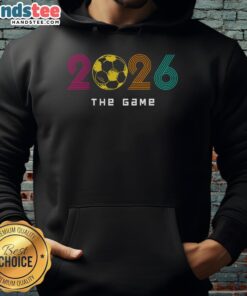 Official 2026 Soccer The Game Hoodie showcasing a stylish design perfect for fans and players alike.