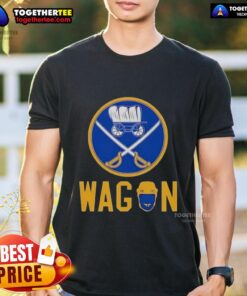Official Absolute Wagon Buffalo Sabres T-Shirt featuring team colors and logo, perfect for fans and game day attire.