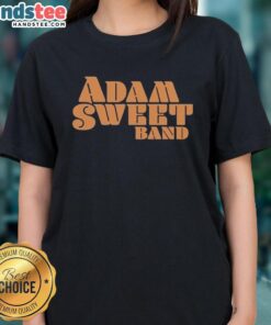 Official Adam Sweet Band Logo on a stylish ladies tee, perfect for fans and music lovers.