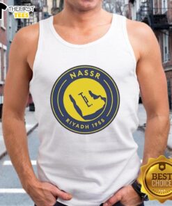 Al Nassr 1955 logo tank top featuring vibrant colors and classic design, perfect for fans of the football club.