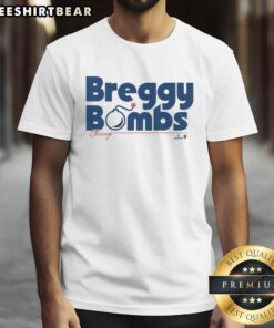 Official Alex Bregman Chicago Breggy Bombs T-Shirt featuring bold graphics for fans of the Houston Astros player.