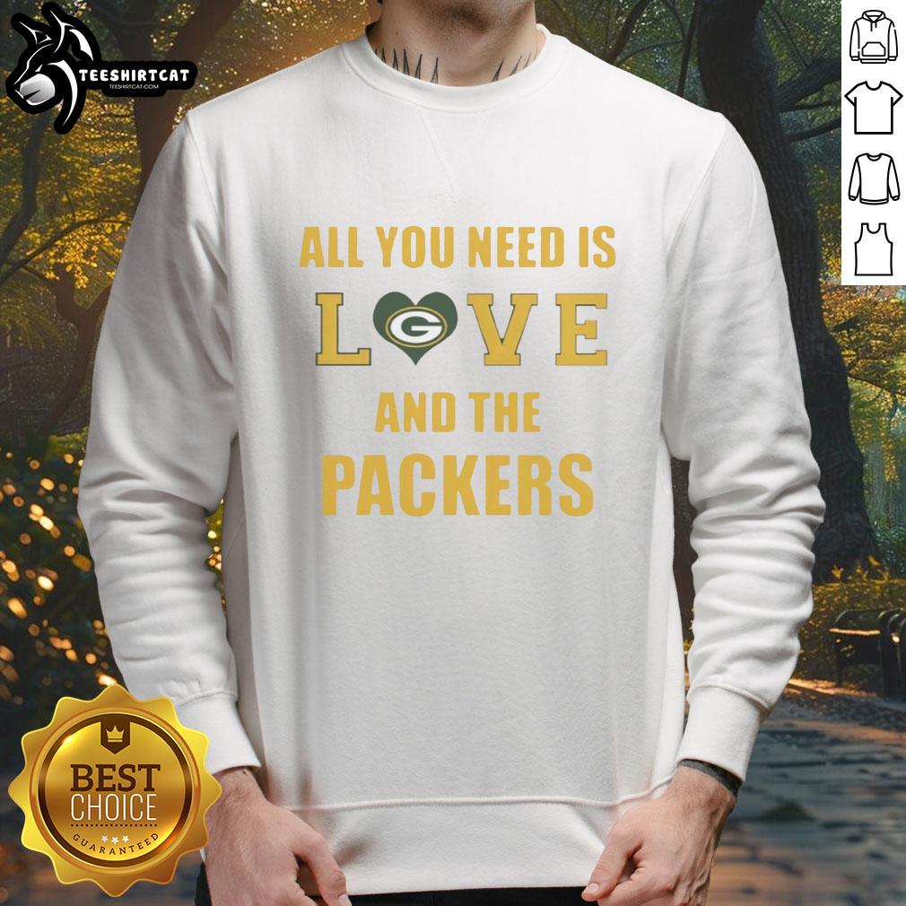 official-all-you-need-is-love-and-the-green-bay-packers-sweatshirt Official All You Need Is Love And The Green Bay Packers Sweatshirt in green, perfect for fans and cozy wear.