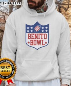 Official Benito Bowl hoodie featuring Bad Bunny design, perfect for fans of the artist and sports enthusiasts.