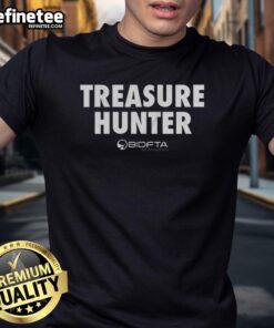 Official Bidfta Treasure Hunter T-Shirt featuring a bold design for adventurous treasure seekers and collectors.