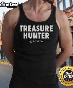 Official Bidfta Treasure Hunter tank top featuring a stylish design for adventure enthusiasts and treasure seekers.