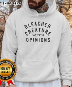 Official Bleacher Creature with Opinions Hoodie featuring bold graphics and a comfortable fit for sports fans.