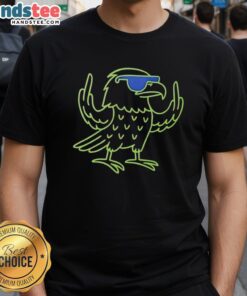 Official Blitz Seattle Seahawks mascot giving middle finger on a 2026 college football t-shirt design.