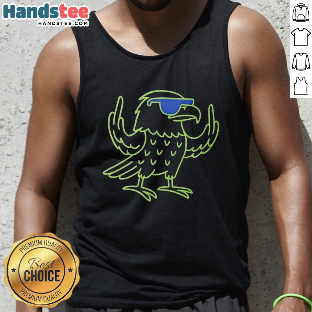 official-blitz-seattle-seahawks-mascot-middle-finger-football-college-2026-tank-top Official Blitz Seattle Seahawks mascot giving a middle finger, wearing a 2026 football tank top for fans.