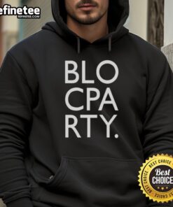 Official Bloc Party logo infill hoodie featuring a stylish design and vibrant colors, perfect for fans of the band.