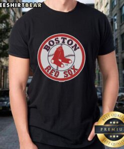 Alt Text: Official Boston Red Sox '76 T-Shirt featuring vintage design and team logo, perfect for fans and collectors.