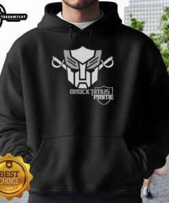 Official Brock Optimus Prime Transformer parody logo hoodie featuring Las Vegas Raiders design, perfect for fans.