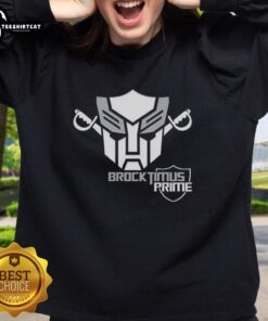 Official Brock Optimus Prime Transformers parody logo sweatshirt featuring Las Vegas Raiders design.