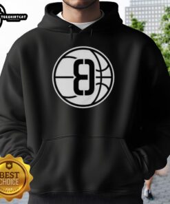Official Brooklyn Nets Ed8 Logo Hoodie featuring the team's logo and sleek design for fans and players alike.