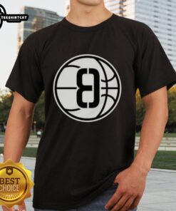 Official Brooklyn Nets Ed8 Logo T-Shirt featuring bold team logo, perfect for fans and casual wear.
