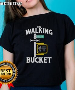 Official Brooklyn Nets The Walking Bucket Ladies Tee featuring team logo and stylish design for female fans.