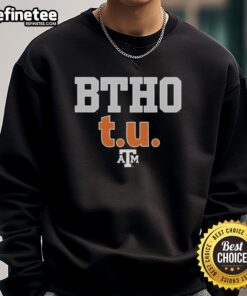 Official Btho Tu Texas A&M Aggies football logo sweatshirt featuring maroon and white colors, perfect for fans.