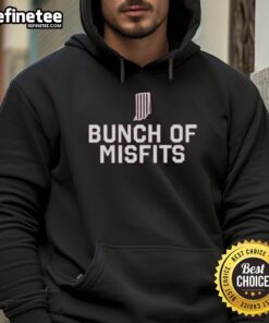 Official Bunch of Missfits Indiana Football Hoodie displayed on a hanger, showcasing its unique design and team spirit.