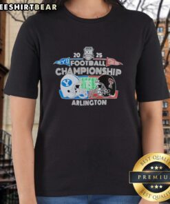 BYU Cougars vs Texas Tech Red Raiders Football Pop Tarts Bowl 2025 Ladies Tee, showcasing team pride and game spirit.