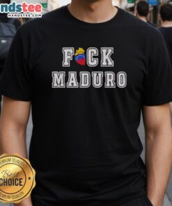 Official Captura Nicolas Maduro Fck Maduro T-Shirt featuring bold text and a striking design for political statement wear.