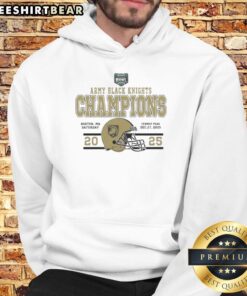 Alt Text: Official Celebrate Army Black Knights Football Champions 2025 Wasabi Fenway Bowl Hoodie showcasing team pride.