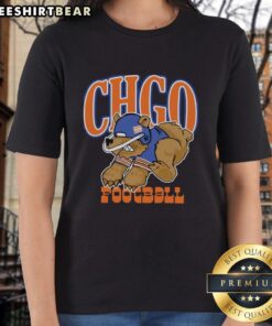 Official Chicago Bears Football Cartoon Ladies Tee featuring a fun cartoon graphic and team colors for stylish fans.