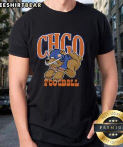 Official Chicago Bears Football Cartoon T-Shirt featuring a vibrant bear graphic and team colors for fans.