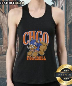 Official Chicago Bears football cartoon tank top featuring team logo and vibrant graphics for fans and summer wear.
