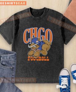 Official Chicago Bears Football Cartoon Washed T-Shirt featuring a vibrant Bears logo and playful cartoon design.