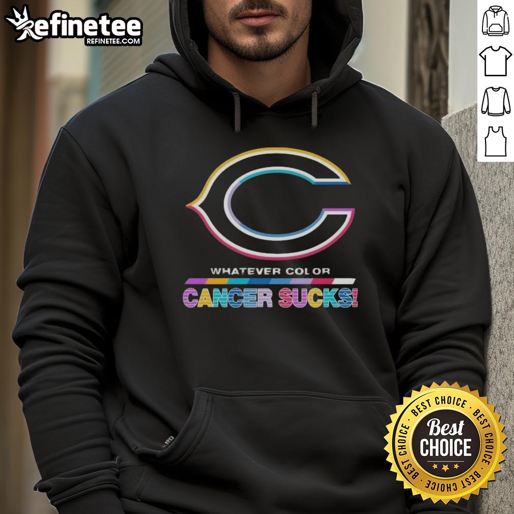 official-chicago-bears-football-whatever-color-cancer-sucks-logo-colors-hoodie Alt Text: Official Chicago Bears Football hoodie featuring 'Cancer Sucks' logo in team colors for awareness and support.