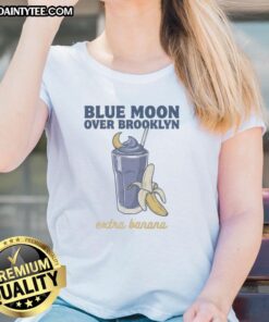 Official Christopher Grady and Scott Hunter Blue Moon Over Brooklyn Extra Banana Ladies Tee featuring vibrant design.
