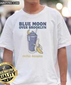 Alt Text: Official Christopher Grady and Scott Hunter Blue Moon Over Brooklyn Extra Banana T-Shirt featuring vibrant graphics.