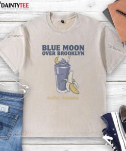 Official Christopher Grady and Scott Hunter Blue Moon Over Brooklyn Extra Banana Washed T-Shirt displayed on a mannequin.