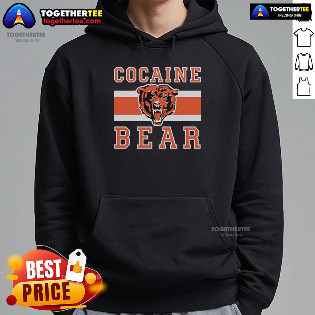 Official Cocaine Bear Chicago Bears Hoodie Official Cocaine Bear Chicago Bears hoodie featuring a unique design blending sports and pop culture in vibrant colors.