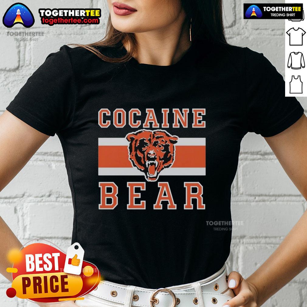 Official Cocaine Bear Chicago Bears Ladies Tee Official Cocaine Bear Chicago Bears ladies tee featuring a stylish design for fans of the team and unique art.