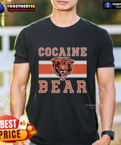 Official Cocaine Bear Chicago Bears T-Shirt featuring a unique bear design, perfect for fans and collectors.