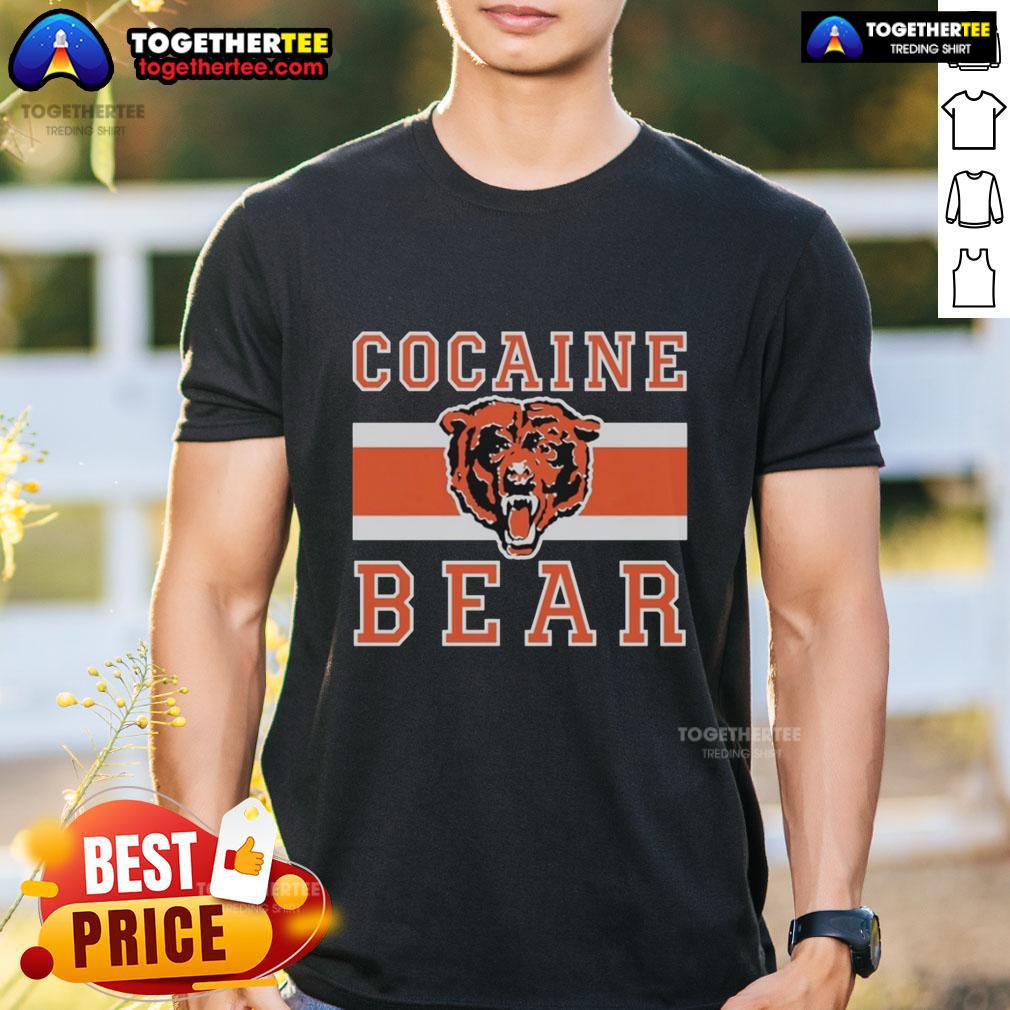 Official Cocaine Bear Chicago Bears T Shirt Official Cocaine Bear Chicago Bears T-Shirt featuring a unique bear design, perfect for fans and collectors.