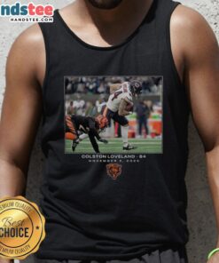 Official Colston Loveland Chicago Bears NFL Week 9 tank top featuring vibrant team colors and logo design.