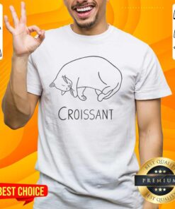 Official Croissant T-Shirt featuring a stylish croissant graphic on a comfortable cotton tee for food lovers.