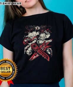Official Crossing Blades Anime Ladies Tee featuring vibrant artwork and stylish design for anime fans.