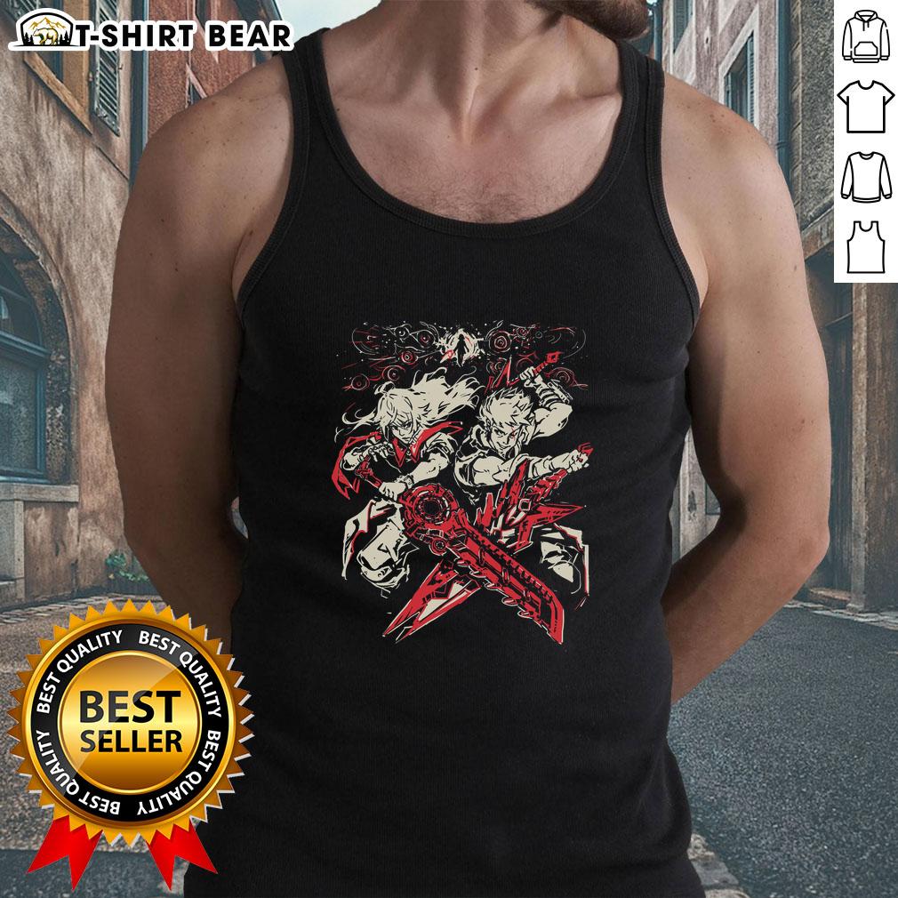 Official Crossing Blades Anime Tank Top Official Crossing Blades anime tank top featuring vibrant graphics and a stylish design for fans of the series.