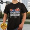 Alt Text: Official Denver Broncos 2025 AFC West Division Champions helmet t-shirt featuring team colors and logo design.