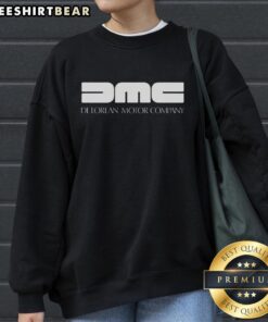 Official DMC DeLorean Motor Company sweatshirt featuring iconic logo and stylish design, perfect for fans and collectors.